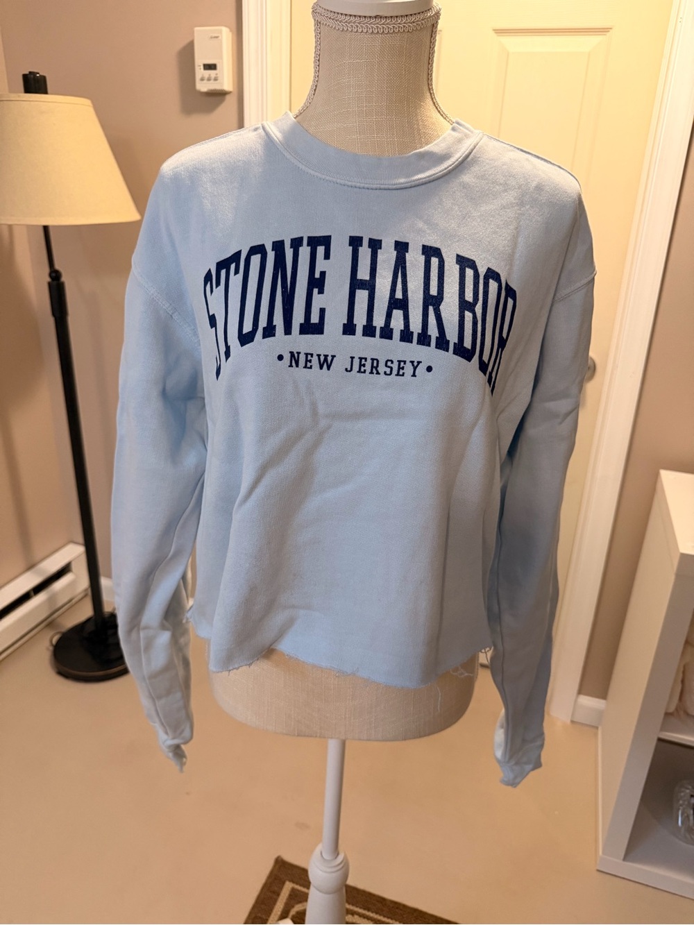 Stone Harbor Light Blue Crewneck Sweatshirt - Women's Small